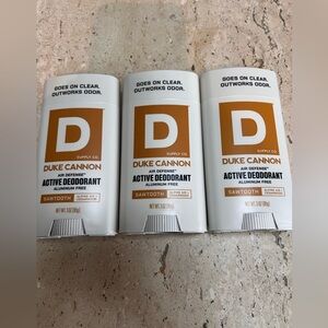 (3) Duke Cannon All Defense Active Deodorant Aluminum Free, 3 oz Each, Sawtooth